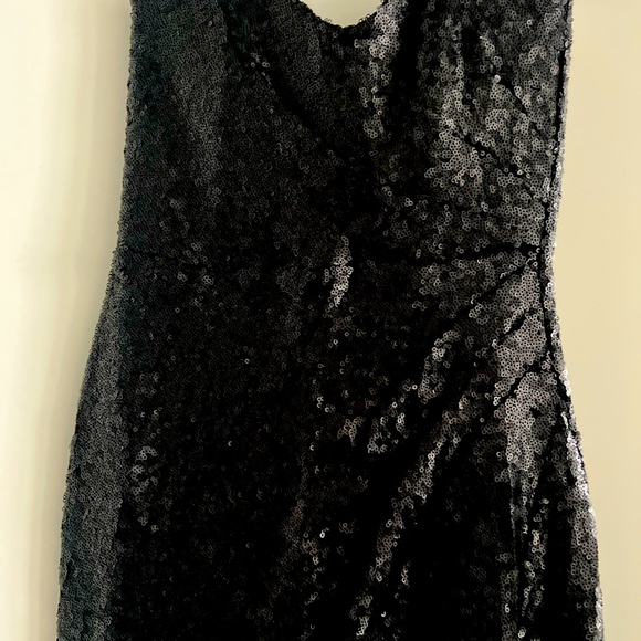 Nookie black sequin strapless gown - Picture 2 of 4